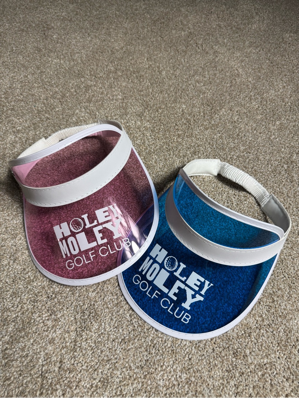 Holey Moley Golf Club Clear Visor - Pink & Blue